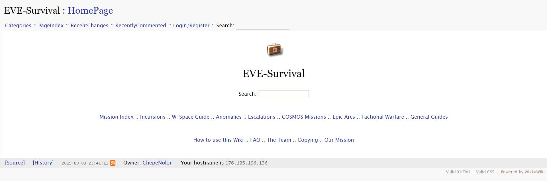 Информация о сайте - eve-survival.org