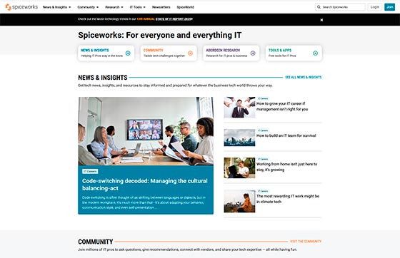 Платформа Spiceworks для системных администраторов