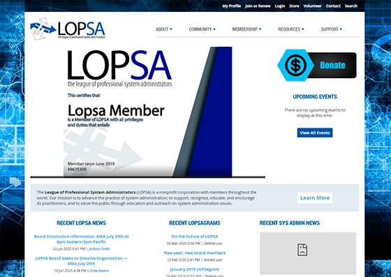 Официальный сайт организации LOPSA