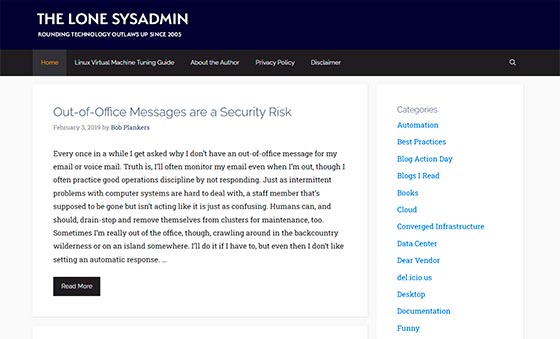 Блог The Lone Sysadmin — системное администрирование и виртуализация